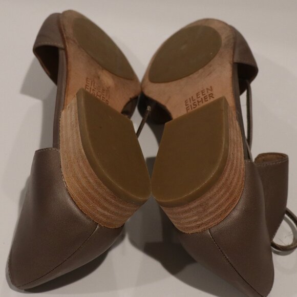 Eileen Fisher Vero Cuoio Open Toe flats - Size 8 EXCELLENT CONDITION! - Picture 7 of 8